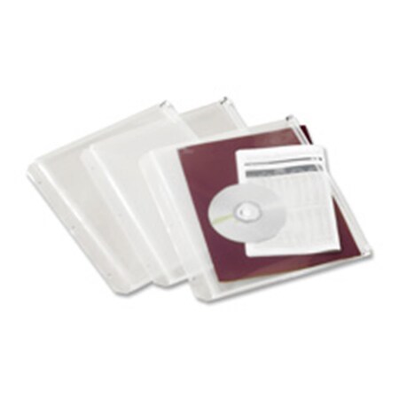 Cardinal Zipper Binder Pockets,3-Hole Punched,10.5 in. x 11.8 in.,3-PK,CL CA463901